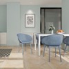 GlasFlength Accent Chairs Modern Stackable Lounge Chairs All Weather Construction For Indoor Outdoor Spaces, Blue, 23.23"*23.23"*30.91" - 2 of 4