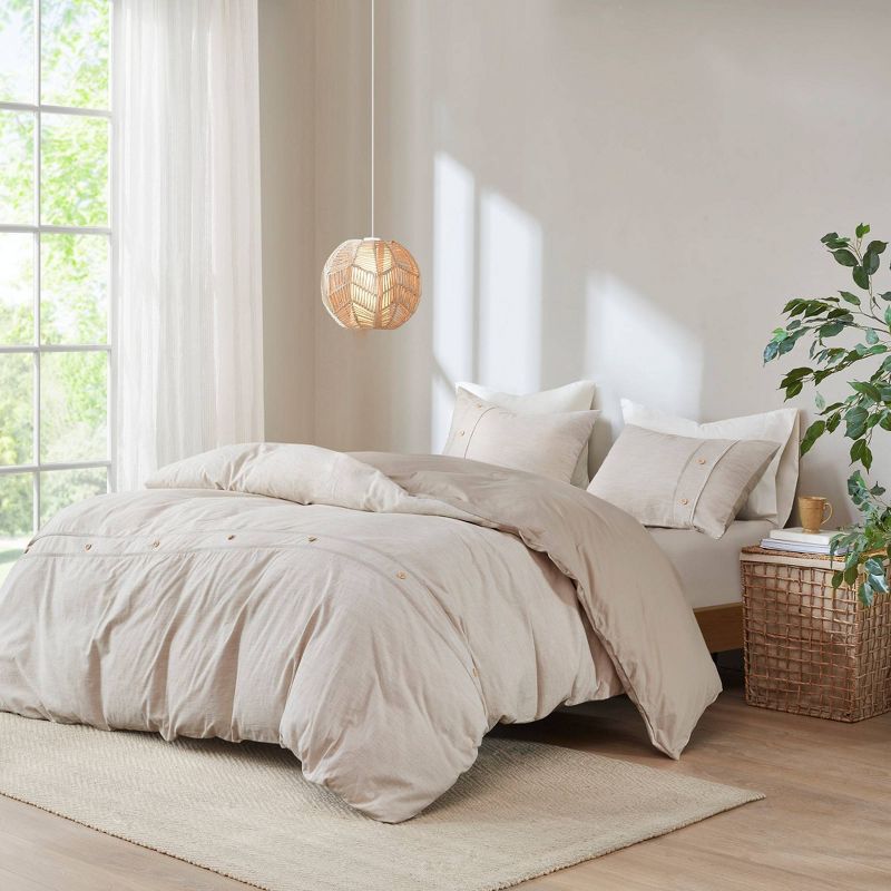 Reese Organic Cotton Oversized Duvet Set - Clean Spaces, 3 of 14