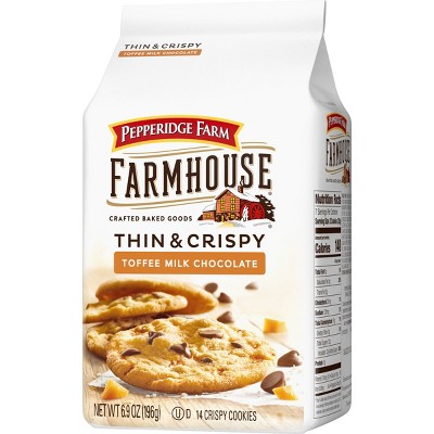 Pepperidge Farm Farmhouse Thin & Crispy Toffee Milk Chocolate Cookies - 6.9oz