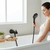 PROOX 5.31 in. Lift-Up Diverter Tub Spout with 6 Spray Handheld Shower in Oil Rubbed Brozne - 3 of 4