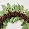 26" Faux Pomegranate Leaf Wreath - Hearth & Hand™ with Magnolia - 4 of 4
