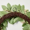 26" Faux Pomegranate Leaf Wreath - Hearth & Hand™ with Magnolia - image 4 of 4