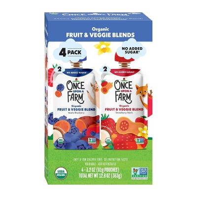 Once Upon a Farm Organic Berry Bundle Variety Pack Kids' Snacks - 4ct/3.2oz Pouches