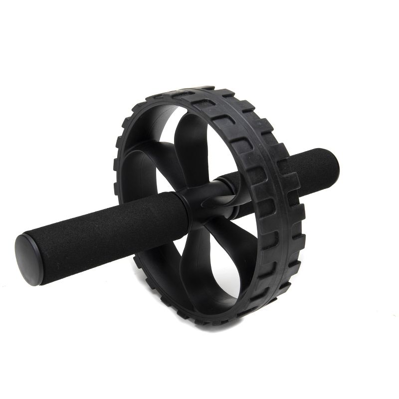 Mind Reader Ab Roller Wheel with Foam Grips, Black, 1 of 6