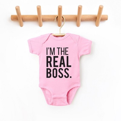 The Juniper Shop I'm The Real Boss Baby Bodysuit