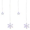 Northlight LED Star and Snowflake Curtain Christmas Lights - Multicolor - 4.75' Clear Wire - 250ct - 2 of 2