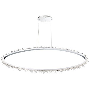 Eurofase Scoppia 52 1/4"W Chrome LED Oval Ring Pendant Light - 1 of 1
