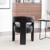 SEYNAR Modern Glam PU Leather Upholstered Dining Chair, Open-Back Accent Chair - 4 of 4