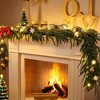 MOEPISY 2 Pcs 6ft Pre-lit Christmas Pine Garlands, Real Touch Artificial Norfolk Pine Garland - 2 of 4