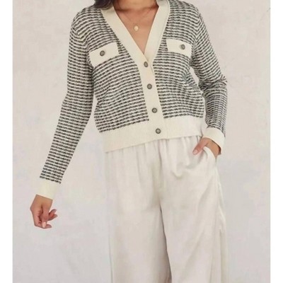 Women's Contrast Rib Cardigan - DRESS FORUM