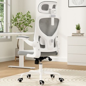 CAVINAS Task and Office Chairs with Adjustable Lumbar Support,Ergonomic Office Chairs with Flip-up Armrests,Computer Chair for Office - 1 of 4