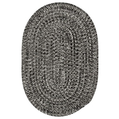 Colonial Mills Laffite Tweed - Black 7x7 Round Rug Indoor/Outdoor 100% Polypropylene