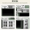 YOOCOZZ Minimalist Wall-Mounted TV Console with Bridge and Glass Door - 3 of 4
