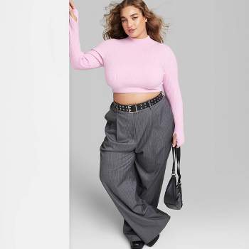 Women's Cropped Cable Pullover - Wild Fable™ Mauve Xxs : Target