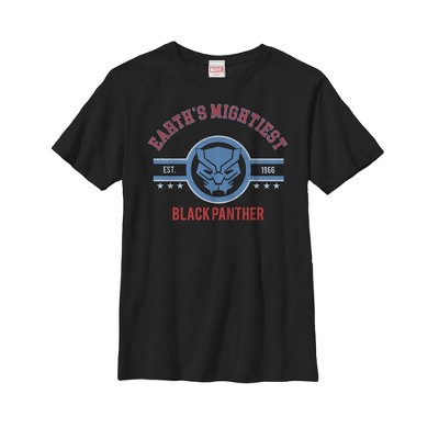 Boy's Marvel Earth's Mightiest Panther T-shirt - Black - Medium : Target