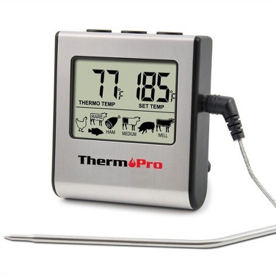 Thermopro Tp01aw Digital Meat Thermometer Long Probe Instant Read Food Cooking  Thermometer For Grilling Bbq Smoker Grill Kitchen Thermometer In White :  Target