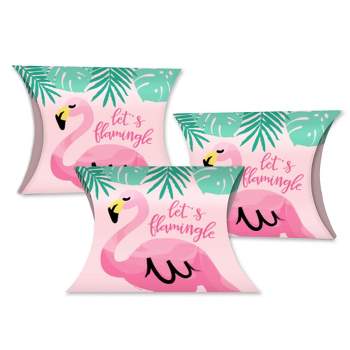 Big Dot of Happiness Pink Flamingo - Favor Gift Boxes - Tropical Summer Party Petite Pillow Boxes - Set of 20
