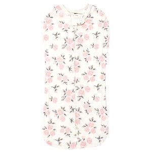 Hudson Baby Infant Girl Sleep Pod, Neutral Pink Floral, 0-2 Months - 1 of 3