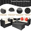 Tangkula 8PCS Rattan Patio Conversation Set Outdoor Furniture Set w/ Cushions - 4 of 4