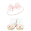 Hudson Baby Infant Girl Headband and Socks Giftset, Light Pink Leopard, One Size - 3 of 4