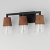 Maxim Lighting Carpenter 3 - Light Vanity in  Walnut/Black - 2 of 4