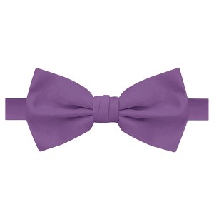 Jacob Alexander Men's Solid Color Pre-Tied Adjustable Banded Bow Tie - 1 of 4