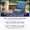 Buenhomino Outdoor Seat Cushion Set 25 x 22 x 4 Inch,Waterproof & Fade Resistant Outdoor Chair Cushions,Deep Seat Cushion with Removable Cover - 4 of 4