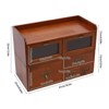 YIYIBYUS Desktop Organizing Cabinet, Vintage Drawers for Desk, Brown - 4 of 4
