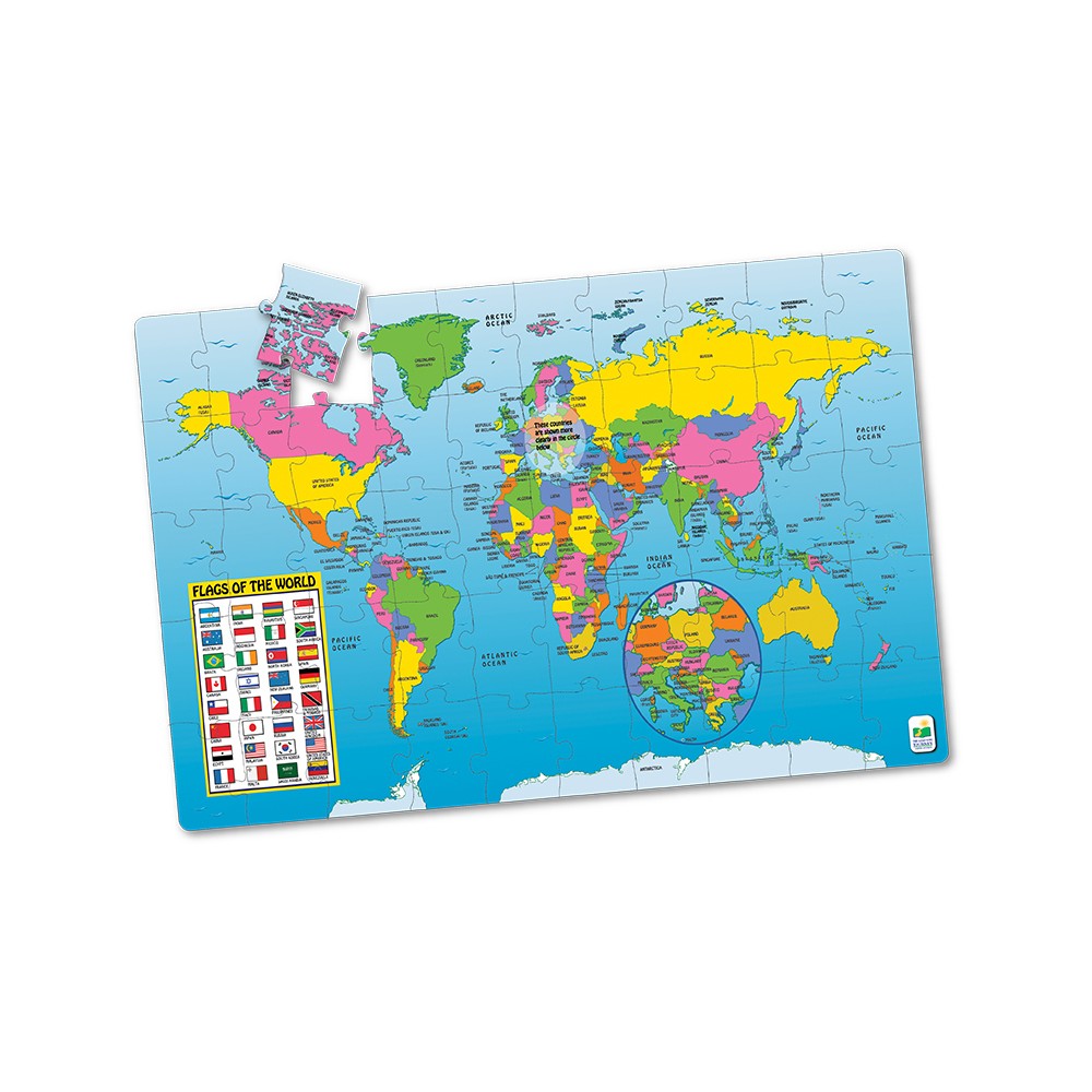 UPC 657092853641 product image for The Learning Journey Jumbo Floor Puzzles, 50pc - Map of the World | upcitemdb.com