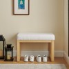 KWPZQEB Entryway Bench, Upholstered Shoe Benches with Solid Wood Frame & Soft Cushioned Seat, Shoe Storage Bench for Hallway, Living Room - 2 of 4