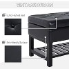 Sapphtopaz Storage Bench Ottoman with Storage, Storage Organizer Shoe Rack with Lower Shelf for Entryway Bedroom - 4 of 4