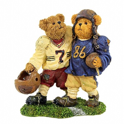 Boyds Bears Resin 4.25 In Block & Tackle...Sideline Buddies Football Bearstone Animal Figurines