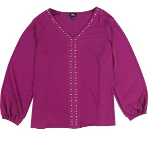 I.N.C International Concepts Womens Studded Knit Blouse - 1 of 2