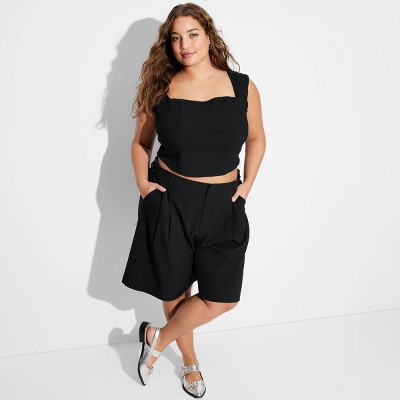 Women's Low-Rise Tailored Longline Shorts - Wild Fable™