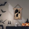 LumaBase Battery-Operated Lighted Wall Banner with Remote Control - Black Cat and Moon - 3 of 4