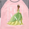 Girls' - Disney Princess - Tiana Box Outline Shirt Tail Raglan Graphic T-shirt - 2 of 4