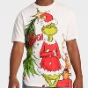 Boys' The Grinch and Max Christmas Short Sleeve Front and Back Graphic T-Shirt - Ivory - 2 of 4