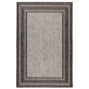 Liora Manne Carmel  Indoor/Outdoor Rug  Black.. - 1 of 4