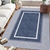 Coucheta Modern Geometric Area Rug, Large Washable & Stain-Resistant Low Pile Rug with Non-Slip Backing for Living & Dining Room, Farmhouse Decor - 2 of 4
