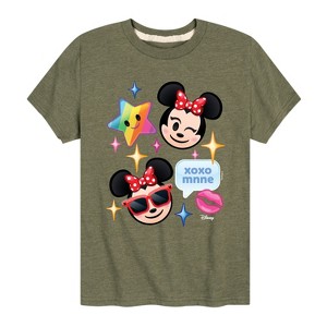 Boys' - Disney - Minnie Assorted Emojis Short Sleeve Graphic T-Shirt - 1 of 4