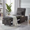 VASIP Living Room Bed Room with Grey Linen Fabric Recliner Chair Bed - 2 of 4