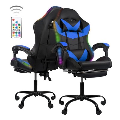 Comfortable High Back Gaming Chair with Footrest, Gaming Chair for Adults, Black Gaming Chair for Study Room or Game Room – The Pop Home