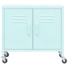 vidaXL Storage Cabinet Olive Green Steel Medium Storage Cabinet - Mint - 3 of 4