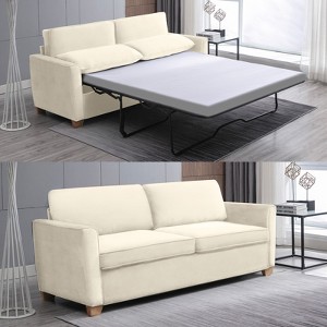 Mjkone Modern Velvet  2-in-1 Pull Out Sleep Sofa Bed - 1 of 4