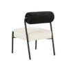 Jolene Velvet Accent Chair Black, Cream 20.8"W x 24.3"D x 29"H - 4 of 4