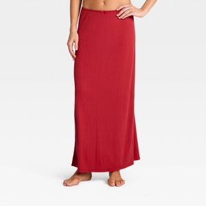 Women's Variegated Ribbed Pajama Skirt - Auden™ - 1 of 3