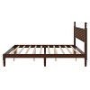 Sapphtopaz Retro Bed Frame with Gourd Shaped Headboard Design Wooden Platform Bed with Slat Support for Bedroom,No Box Spring Needed - 3 of 4