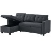 NicBex Modern Pull Out Sofa Bed Linen Convertible Sofa Couch with Storage Chaise for Living Room - 3 of 4