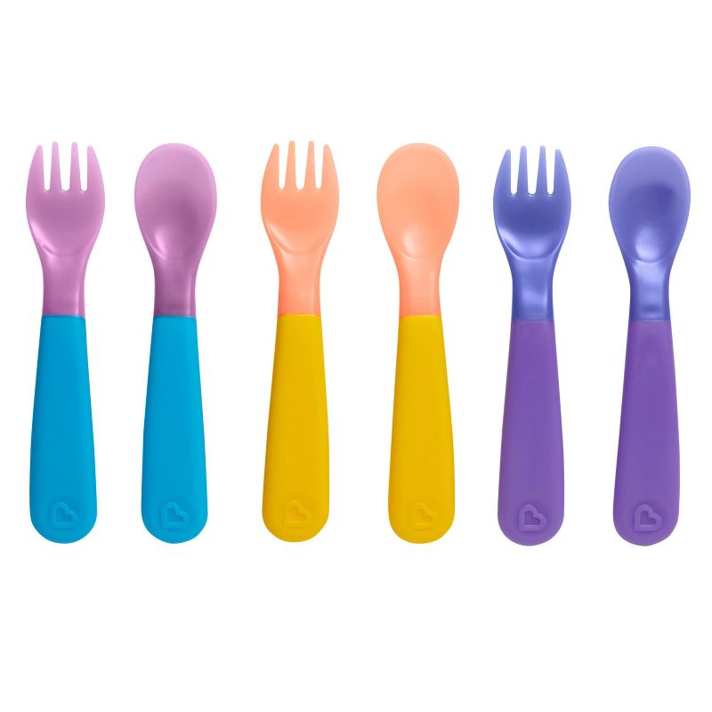 Munchkin ColorReveal Color Changing Toddler Forks and Spoons - 6pk, 1 of 9