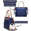 Abby Breast Pump Tote – Real Leather Straps by Sarah Wells – Insulated Pockets, Laptop Storage & Easy-Clean Interior - 3 of 4